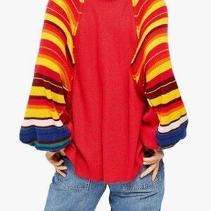 We The Free Red and Multicolor Kids Sweatshirt
